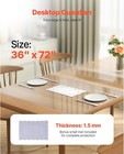 Clear Pvc Table Protector Scratch Resistant Heavy Duty Desk Table Cover