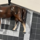 Vtg Olimco Porcelain Horse Figurine Brown Equine Japan Stud Colt Looking Left