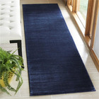 Vision Collection Runner Rug - 2 2  X 6   Navy  Modern Ombre Design  Non-sheddin