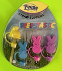 Set Of 4 Peeps Tumbler Straw Toppers Fit 10mm Straws Peepstastic Fast Free Ship