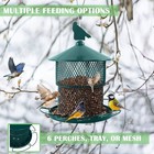 Wild Bird Feeder Squirrel Proof Metal Bird Seed For Outside Hanging 4lb Large