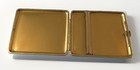 Vtg Made In Germany Cork Cigarette Case Gold Tone Metal Card Holder Wallet 1950s