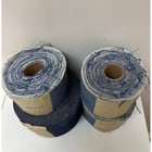 Vintage Industrial Denim Fabric Rolls Lot Of 4 Indigo Blue Cotton Trim 53851