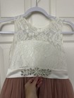 Jj s House Flower Girl Wedding Dress Dusty Rose white Lace Princess Style