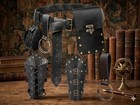 Viking Leather Braces   Belt Pouch Set Renaissance Medieval Costume Accessory