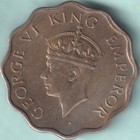 British India 1941 King George Vi One Anna Rare Nickel Coin