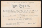 Lion Coffee Victorian Trade Card - Woolson Spice - Small Boy Asleep On The Grass