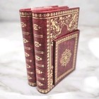 Vintage Congress Double Deck Playing Cards Italian Red Leather Book Style Cases