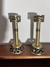 Candlesticks Oppenheim Bronze Candle Copper Shabbat Jews Israel Vintage