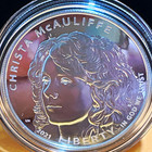 2021 Christa Mcauliffe Commemorative Silver Dollar  1 Proof  p  Coin Coa
