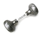 Pair Of Antique Vintage Eastlake Victorian Ornate Metal Door Knobs W  Spindle