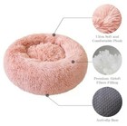 Donut Plush Pet Dog Cat Bed Fluffy Soft Warm Calming Bed Sleeping Kennel Nest