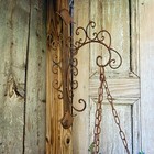Decorative Metal Rustic Wrought Iron Hanging Flower Planter Basket 