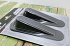 Brand New Black Rubber Door Stop 4 Inch Door Wedge Stopper - 2 In Package