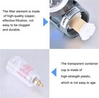 1 4 npt Air Filter Pressure Regulator  Water-trap Air Tool Compressor With Gauge