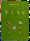 Coin Sets Of All Nations Peru 1985-1988 Unc 5 1 Intis 1987 50 Centimos 1988