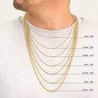 10k Yellow Gold 2mm-5mm Diamond Cut Rope Chain Necklace Mens Women 16 - 24 