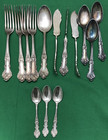 14 Pc Charter Oak Silverplated Forks Knives   Place demi teaspoons 1847 Rogers