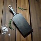 Custom Made Vtg  Cast Iron Skillet 12 5  Spatula Beveled Edge Seasoned Bronzed