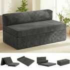 5-in-1 Convertible Sofa Bed  Boneless Loveseat Sleeper  Tri-fold Futon Sofa 