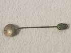 Brasil 100 Reis Silver Coin Sugar Spoon With Gemstone