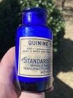 Rare Antique Cobalt Blue Meridian Miss  Drug Store Quinine Sulph Medicine Bottle