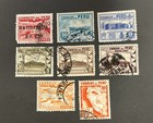 Lot Of 8 Peru Used Stamps 1938-1944 