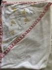 Vintage Hooded Baby Towel Birdies Flowers Terry Cloth Koala Baby