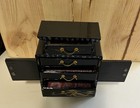 Vintage Japanese Jewelry Chest Box 4 Drawers Hand Painted Inlay Abalone 5 5   h