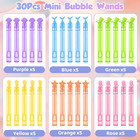 30 Pcs Sea Bubble Wands For Kids  6 Styles Mini Pastel Mermaid Bubble Party Favo