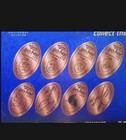 Set Of 8 Universal Studios Harry Potter Pressed Penny Elongated Hogwarts House