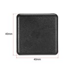 Standard Plastic Square Aluminum Extrusion End Cap Black 40x40mm 20pcs