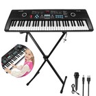 37 61 Key Digital Keyboard Piano Electronic Musical Instrument Microphone Stand