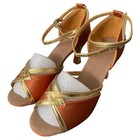 Orange   Gold Dance Heel