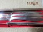 Vintage Gerber Miming 4 Pc Steak Knife Set Stainless Steel Original Box Unused 