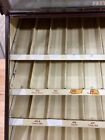 Vintage Star Mercerized Sewing Cotton Metal Spool Cabinet 5 Shelf Glass Door