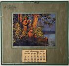 1934 Frank Stick Art Calendar Salesman Sample  1929 Calendar Pad  The Moose Call