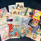 Vintage Greeting Card Lot Used 129 Mixed Holiday Birthday Baby Wedding Military