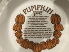 Vintage 1983 Royal China Country Harvest Ceramic Pumpkin Pie Recipe Dish   11 