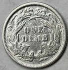 1873-p Seated Liberty Dime  Ef    Philadelphia Mint