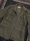 1958 Coat  Man s  Cotton  Wr Sateen Olive Green 107 Size Med Reg Broken Zipper