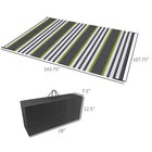 9x12 Ft Reversible Outdoor Rug Waterproof Plastic Straw Floor Mat Camping Carpet