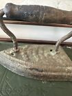 Antique Sad Iron Handle Cast Metal Heavy Vintage Door Stop   4 5 Pounds