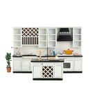 1 12 Scale Miniature Wooden Dollhouse  Dollhouse Furniture Kitchen Set