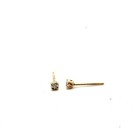 Designer 14k Yellow Gold 0 5 Mm Diamond Stud Petite Child Baby Earrings