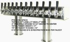 Stainless Steel Draft Beer Tower Made In Usa 12 Faucets Glycol Ready - Ptb-12ssg