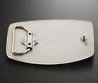 High Polish Silver Tone Blank Rectangle Metal Belt Buckle Plain Western