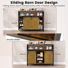 Industrial Buffet Sideboard Cabinet Farmhouse Coffee Bar Cabinet