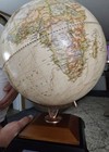 12 Inch Replogle World Globe Raised Relief Rotating Geography Map Wooden Base