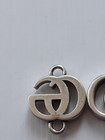 Gucci 2 Pieces   Metal Zipper Pull     Logo Gg 14 Mm 0 5 Inch